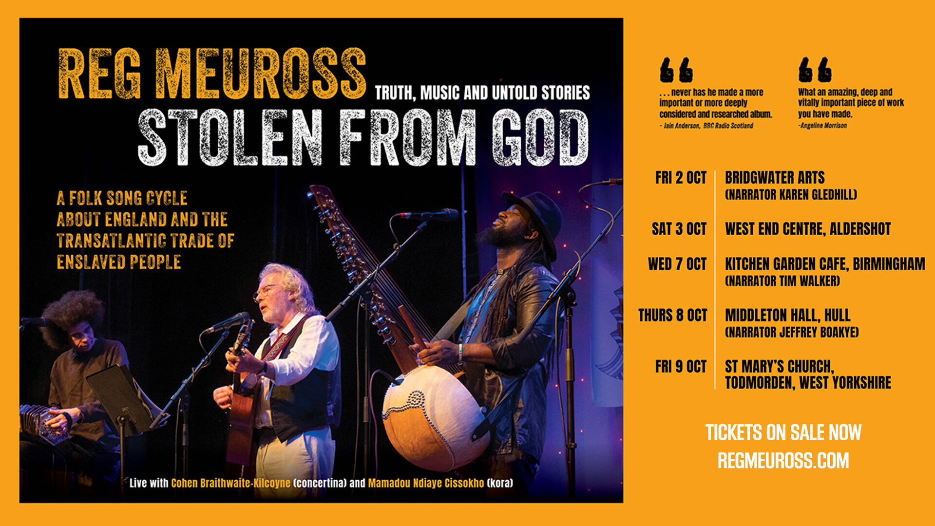 Reg Meuross: Stolen From God - Middleton Hall, Hull — event image